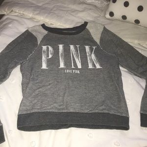 pink victoria’s secret crew neck
